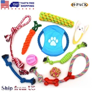 6/10pcs Dog Toys Puppy Toys Rope Toys Braided Rope Chew Play Toys Teething Toys - Picture 1 of 14