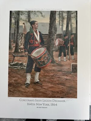 "Corcoran's Irish Legion Drummer, 164th New York, 1864" Don Troiani, #37,☘️☘️COA - Image 1 of 4