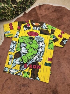 Vintage 1996 Marvel Incredible Hulk All Over Print Aop Yellow T M Spiderman 90’s - Bild 1 von 10