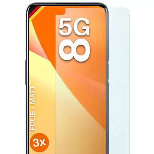3x Schutzfolie Matt für Realme 8 5G Displayschutz Handyfolie 4H Dünn Anti Reflex - Picture 1 of 8