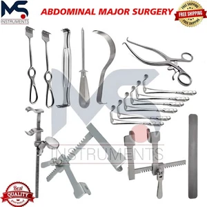Basic Abdominal Major Surgery Retractor Instrument Set 17 pcs - Bild 1 von 3