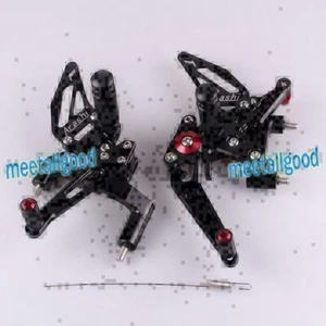 CNC Rearset Foot pegs Rear Set Fit DUCATI 1199 899 Motorcycle Aluminum Black - Picture 1 of 7