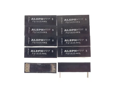 Paquete de 10 relés de caña Aleph 5V DC, normalmente abiertos, 500 OHM ECONO PB Series PB1A05AWA Foto 1 de 3
