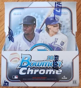 2022 BOWMAN CHROME BASEBALL HOBBY MASTER BOX (2 AUTOS) BRAND NEW FACTORY SEALED - Picture 1 of 2