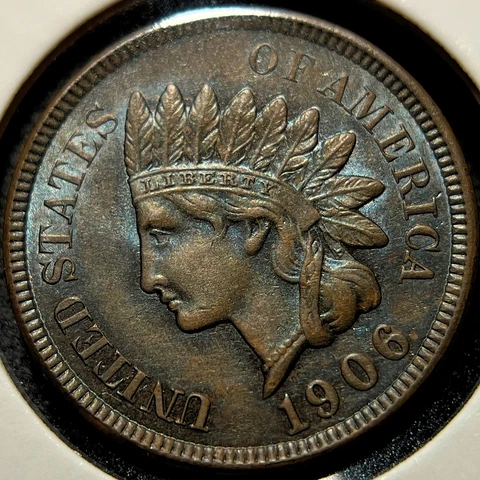 1906 1C Indian Head Penny Cent _ CH UNC MSBN++ _ Original Coin, Toned_ [JX-472] Cover