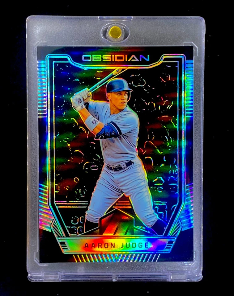 AARON JUDGE BLACK HOLO REFRACTOR SILVER OBSIDIAN PRIZM SP Insert - YANKEES - Image 1 of 4