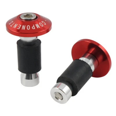 Red 7/8" 22mm Universal Motorcycle Bar End Weight Cover Handlebar Cap Plugs - Image 1 of 4
