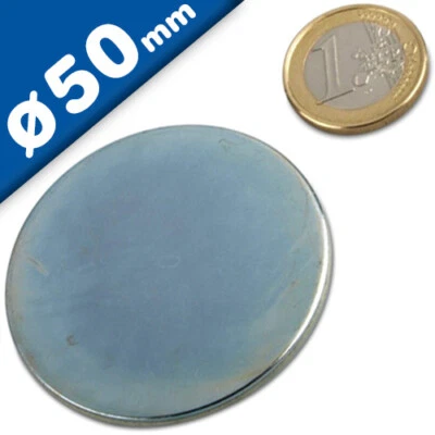 Metallscheiben selbstklebend DC01 verzinkt Ø 50 x 2,5mm - Gegenstück für Magnete - Bild 1 von 3