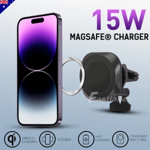 Magnetic MagSafe Wireless Charger Car Mount Phone Holder For Samsung iPhone 16 - Picture 1 of 15