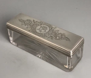 Viktorianisches durchbohrtes Silber- & Glasglasglas John Harris London 1855 BZX - Bild 1 von 2