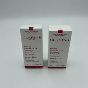 Clarins Peeling Beaute Eclair AHA/BHA Beauty Flash Peel Lot of 2 3 ml 0.1 oz New - Picture 1 of 8