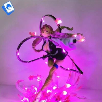 Action Figure Demon Slayer Kanroji Mitsuri Led 21cm STATUA DA COLLEZIONE Anime - Immagine 1 di 4