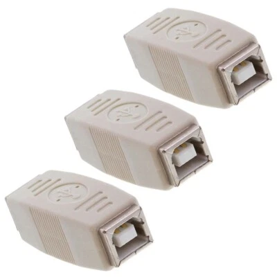 3x USB 2.0 Type B Female to Female Plug Adapter Gender Changer Printer Connector - Image 1 of 3