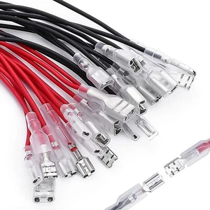 6.3mm Quick Female Spade Wire 18 Awg Splice Connectors Speaker Single Head Cr... - Picture 1 of 6