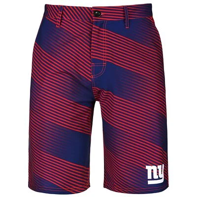 Pantalones cortos para caminar Forever Collectibles NFL para hombre New York Giants a rayas diagonales Foto 1 de 2