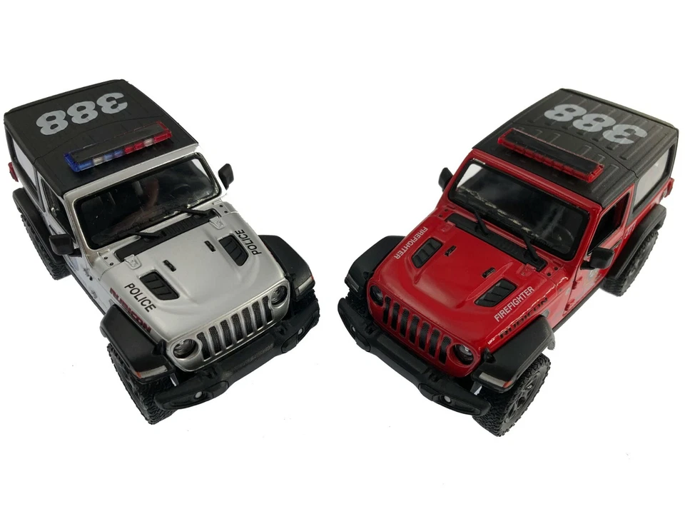 5" Kinsmart 2018 Jeep Wrangler Rubicon Police Diecast Model Toy Car 1 34 KT5412