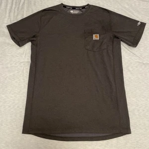Carhartt Force Relaxed Fit Pocket T-Shirt Gray Size Small Moisture Wicking Work - Picture 1 of 7