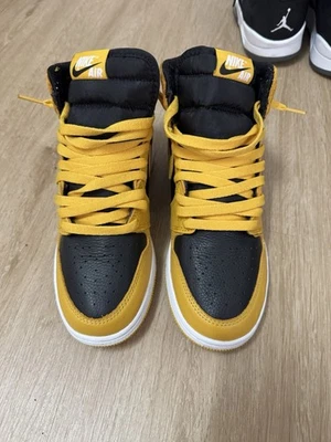 Nike Air Jordan Retro 1 Alto OG Polen Amarillo Niños 575441-701 Talla 6.5Y Foto 1 de 4