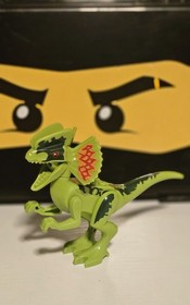 NEW Jurassic World Dilophosaurus Lime Dark Green Custom Lego Figure 75916