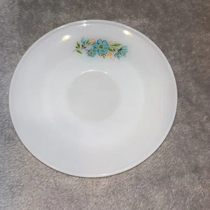 Fire King Bonnie Blue Carnation Flower Saucer- Bonnet- Free Shipping - Picture 1 of 3