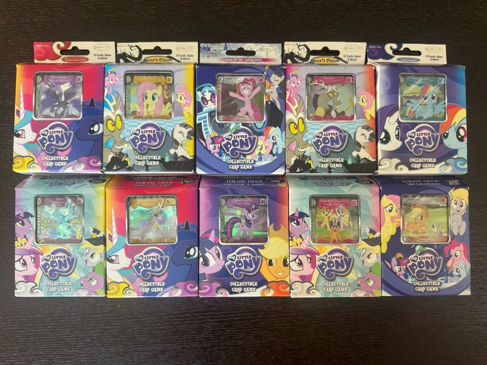Lote de 10 barajas temáticas My Little Pony CCG (más extras) nuevas selladas Foto 1 de 4