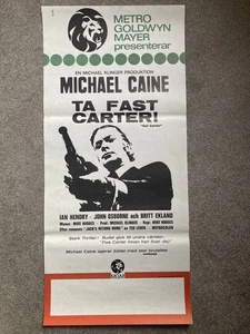 GET CARTER 1971 original rare Swedish cinema movie poster Michael Caine film - Imagen 1 de 2