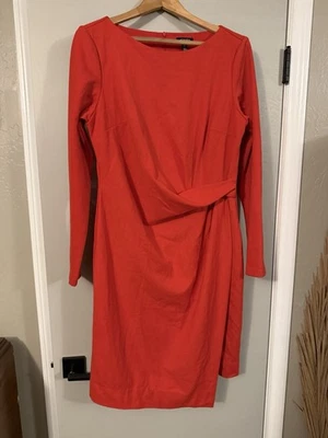 Jones New York Red Wrap Dress Stretchy Size 14 Career Party Cocktail - Image 1 of 4