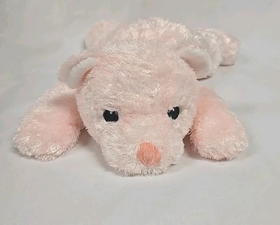 "Oso de peluche Ty Cuddlecub rosa pastel juguete 12"" sonajero vintage 2001 Lovey" Foto 1 de 4