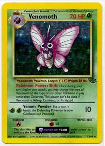 Venomoth 13/64 Pokemon Card TCG WOTC Jungle Holo Rare - Picture 1 of 3