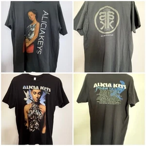 DEAD-STOCK VTG Alicia Keys 2000s Concert Rap Tour T-shirt LOT (2) Size Large OBO - Picture 1 of 16