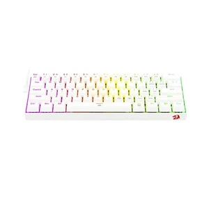 Redragon K630 Dragonborn White - 60% Mechanical Gaming Keyboard - Compact - 61 K - Picture 1 of 5
