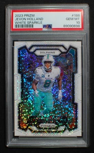🌟 JEVON HOLLAND - 2023 Panini PRIZM WHITE SPARKLE SSP #188 - PSA 10 - Picture 1 of 2