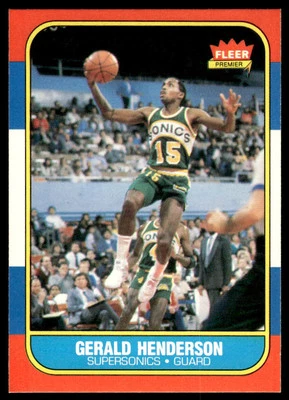 1986-87 Fleer #45 Gerald Henderson BASKETBALL Seattle SuperSonics - Image 1 of 2