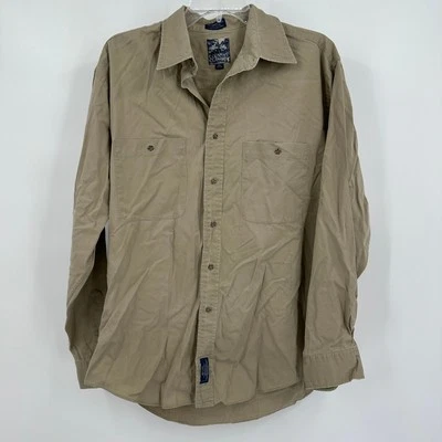 Allen Solly Mens Shirt Size 16 Vintage Cotton Twill Utility Workwear Safari  - Image 1 of 4