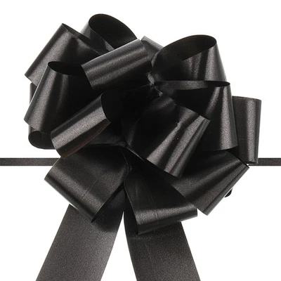 20pcs 5 Inch Large Pull Bow Big Gift Wrapping Bows Ribbon Black for Wedding - Image 1 of 4