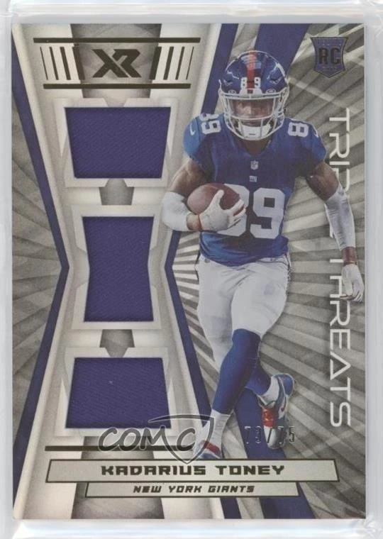 2021 Panini XR Rookie Triple Threats Materials /75 Kadarius Toney #RTT-KTO RC - Image 1 of 2
