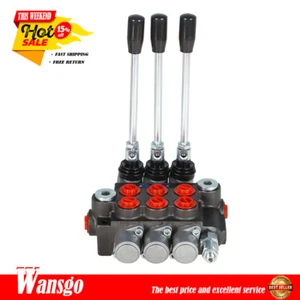Valvola di controllo direzionale idraulica 13GPM 3 bobine interfaccia BSPP nuova - Foto 1 di 20