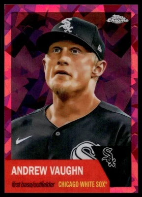 2022 Topps Chrome Platinum Red Atomic Andrew Vaughn /100 Chicago White Sox #16 - Image 1 of 2