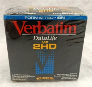 Verbatim Datalife MF2-HD SELLADO 10 piezas 3,5 Microdiscos 144 MB IBM Formateado - Imagen 1 de 2