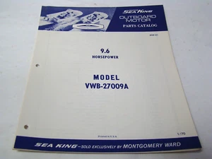 1970 9.6 HP  Sea King VWB-27009A Outboard Motor Part Manual Loose Leaf Format - Bild 1 von 2