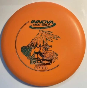 INNOVA DX ROC3 176.71 GRAMS BRIGHT ORANGE w/GREEN FOIL HOT-STAMP - Picture 1 of 2