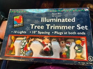 Disney Micky Unlimited Illuminated Christmas Tree Trimmer Set 10 Lights 1998 - Picture 1 of 3