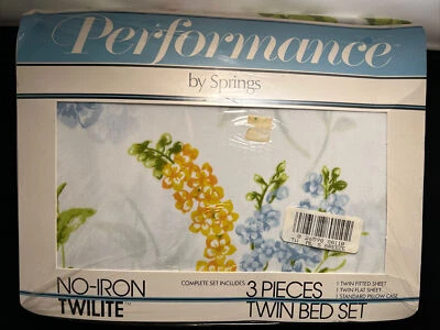 Nuevo Juego de Sábanas Vintage Performance by Springs Twilite Twin S Breez Funda de Almohada 3 Piezas Foto 1 de 4