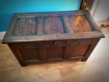 17th Century Joined Oak Coffer (courier available)