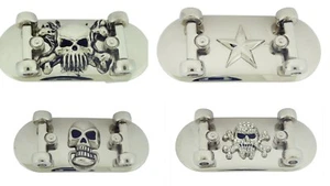 Skateboard Belt Buckles Skateboarders Skateboarding Skeleton Gold Silver Metal - Picture 1 of 34