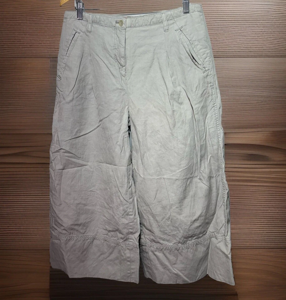 Cartonnier by Anthropologie Cropped Wide Leg Pants Women's Size 8 Tan - Image 1 of 4