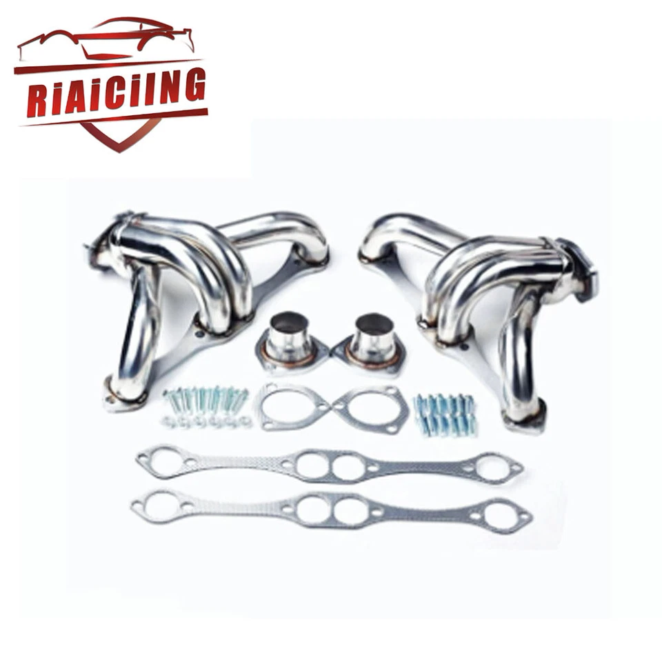 for Chevy Small Block SB V8 262 265 283 305 327 350 400 Stainless Steel Headers - Image 1 of 4