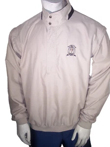 Ahead Large Beige 2-Way Poly Rain Jacket/Vest Trophy Club Atlanta Logo - Picture 1 of 7