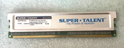 SUPER TALENT 512MB DDR-333 PC2700 D27PB12C 184 PIN MODULE RM2-CMP53-8 - Image 1 of 2