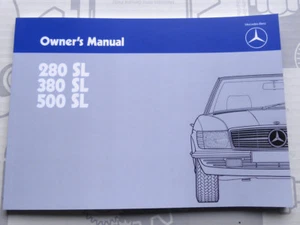 Mercedes R107 280SL 380SL 500SL Manual del propietario Inglés Original 1984 ¡NUEVO EN STOCK! - Imagen 1 de 5